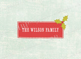 Chevron Holiday Card Template