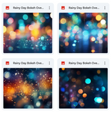 Magical Rainy Day Bokeh Overlays