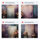 Rich Layered Canvas Background Bundle