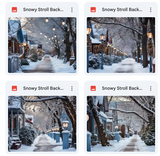 Snowy Stroll Background Bundle