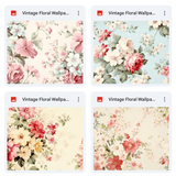 Magical Vintage Floral Wallpaper