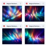 Magical Rainbow Light Rays Overlays