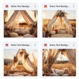 Boho Tent Background Bundle