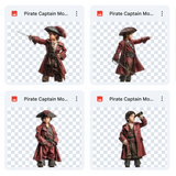 Magical Pirate Captain Model Overlays