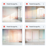 Pastel Grunge Room Background Bundle