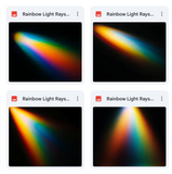 Magical Rainbow Light Rays Overlays