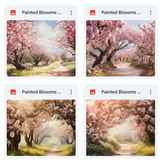 Painted Blossoms Background Bundle