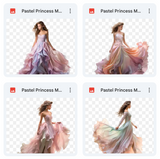 Magical Pastel Princess Model Overlays