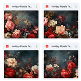 Magical Holiday Florals Textures