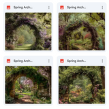 Spring Arch Background Bundle