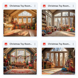 Christmas Toy Room Background Bundle