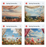 Spring Canvas Background Bundle