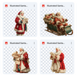 Magical Illustrated Santa Overlays