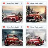 Winter Truck Background Bundle