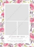 Watercolor Floral Senior Template #1