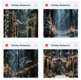 Holiday Redwoods Background Bundle