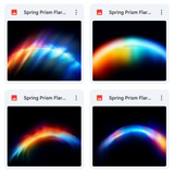 Magical Spring Prism Light Flare Overlays