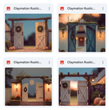 Claymation Rustic Doors Background Bundle
