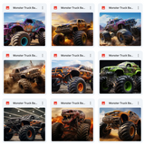 Ultimate Monster Truck Background Bundle