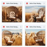 Boho Chair Background Bundle