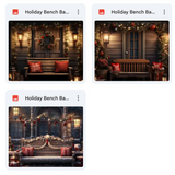 Holiday Bench Background Bundle