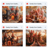 Candy Corn Castle Background Bundle