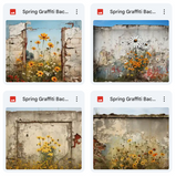 Spring Graffiti Background Bundle