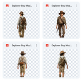 Magical Explorer Boy Model Overlays