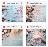 Pastel Holiday Baking Background Bundle