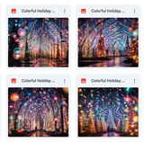 Colorful Holiday Wonder Background Bundle