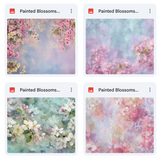 Magical Painted Blossoms Textures