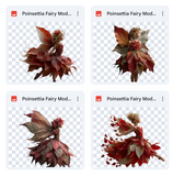 Magical Poinsettia Fairy Model Overlays