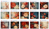 Ultimate Rich Florals Portrait Background Bundle - Meg Bitton Productions