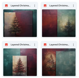 Layered Christmas Canvas Background Bundle