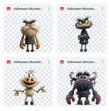 Magical Halloween Monster Overlays