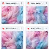 Magical Pastel Feathers Textures