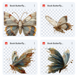 Magical Book Butterfly Overlays