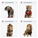 Magical Circus Animal Overlays