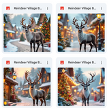 Reindeer Village Background Bundle