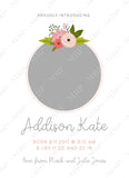 Girl Floral Announcement Template