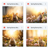 Spring Bunny Background Bundle
