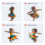 Magical Rainbow Dancer Model Overlays
