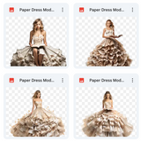 Magical Paper Gown Model Overlays