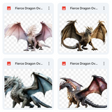 Magical Fierce Dragon Overlays