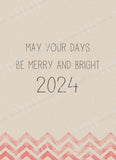 Vintage Chevron Holiday Card Template