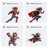 Magical Action Super Hero Model Overlays