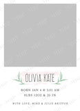 Watercolor Floral Announcement Template