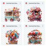 Magical Carnival Cart Overlays