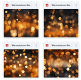 Magical Warm Autumn Bokeh Overlays