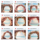 Ultimate Beach Wedding Arches Background Bundle